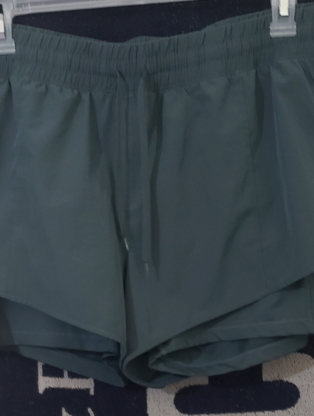 Size XL Everyday Elastic Waist Athletic Shorts - Deep Green